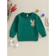 thumbnail image 2 of Wassery Toddler Boys Girls Christmas Sweatshirts 6M 12M 18M 24M 3T 4T Cute Deer Print Long Sleeve Pullover Fall Loose Tops for Kids Boys Girl, 2 of 9