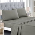 thumbnail image 2 of 9 Piece Comforter Set with Sheets Queen - Slate Blue & Grey Geometric Stitching Bedding, 2 of 4