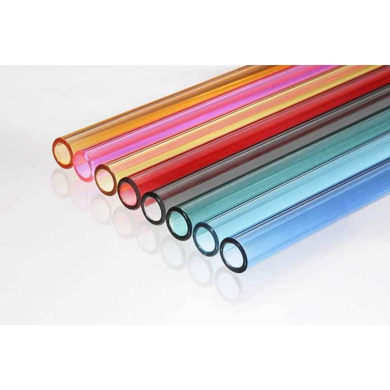 Glass Straws 8mm*18cm Elbow Drinking Straws,Reusable,Healthy,Heat and High Temperature Resistant, Size: 8mm*18cm/0.31*7.09, White