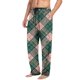 thumbnail image 5 of Pantalones de pijama largos para hombre, informales, con estampado a cuadros, holgados, deportivos, elásticos, rectos, vintage, con bolsillos, 5 of 9