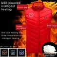 thumbnail image 4 of Gamivast Heated Vest Women Quilted Plus Size Heart 8 Heating Zones and 3-Levels Jackets with Zipper Pockets Zip up Stand Collar Washable Coats Thermal Warm Outerwear no Power Bank, 4 of 5