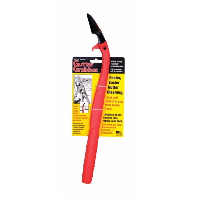 Raspador para limpieza de canaletas, polipropileno rojo y negro, 17 cm