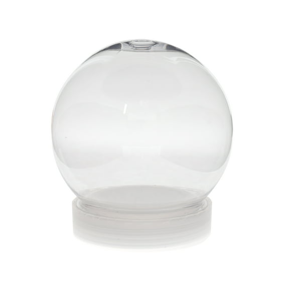 Creative Hobbies 4 Inch DIY Clear Plastic Water Globe Snow Globe with Screw Off Cap -Great for DIY Crafts…