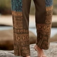 thumbnail image 3 of Bxsruta Mens Casual Pants Elastic Waist Boho Trousers Drawstring Loose Fit Summer Beach Lounge Pants, 3 of 4