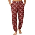 thumbnail image 2 of Iaqnaocc valentines mens pajama pants Soft Cute Love Heart Graphic PJ Bottoms with pockets Lounge Elastic Waist Pajamas Pants Holiday 2026 Fashion PJ Bottoms with pockets Vermilion M, 2 of 7