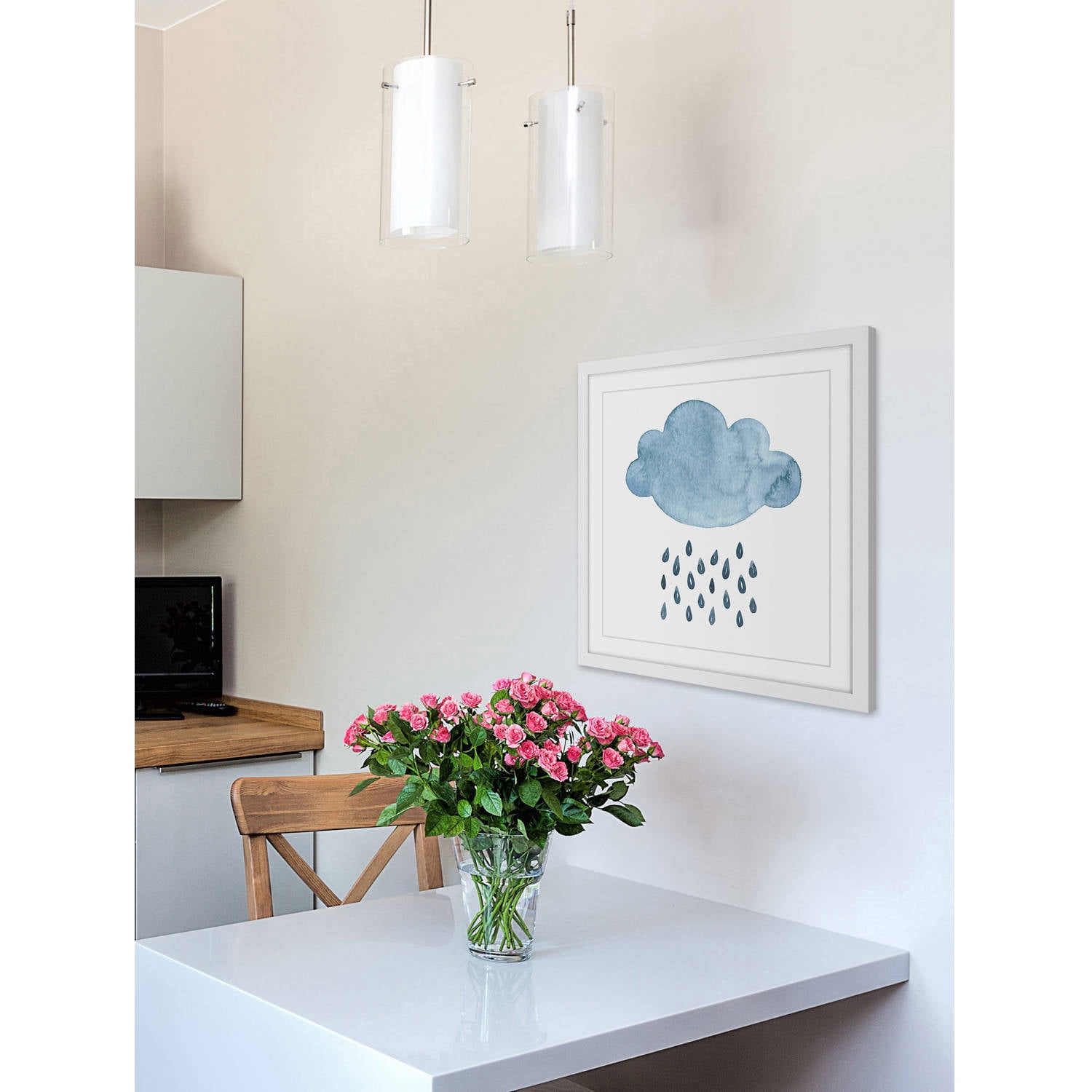 Marmont Hill "Blue Cloud" by Diana Alcala Framed Painting Print