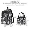 thumbnail image 2 of ALAZA Backpack Set Cat in Baseball Elementary School Bags Student BookBag with Lunch Bag, 2 of 6