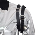 thumbnail image 5 of Pop Star Halloween Costume Faux Leather Jacket for Rock Star Role Play Dress Up Performance Outfit Stage Wear L, 5 of 8