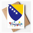 thumbnail image 1 of Sobre de la Carta de felicitación Unbranded emblema país Bosnia y Herzegovina tarjeta de matrimonio, 1 of 4