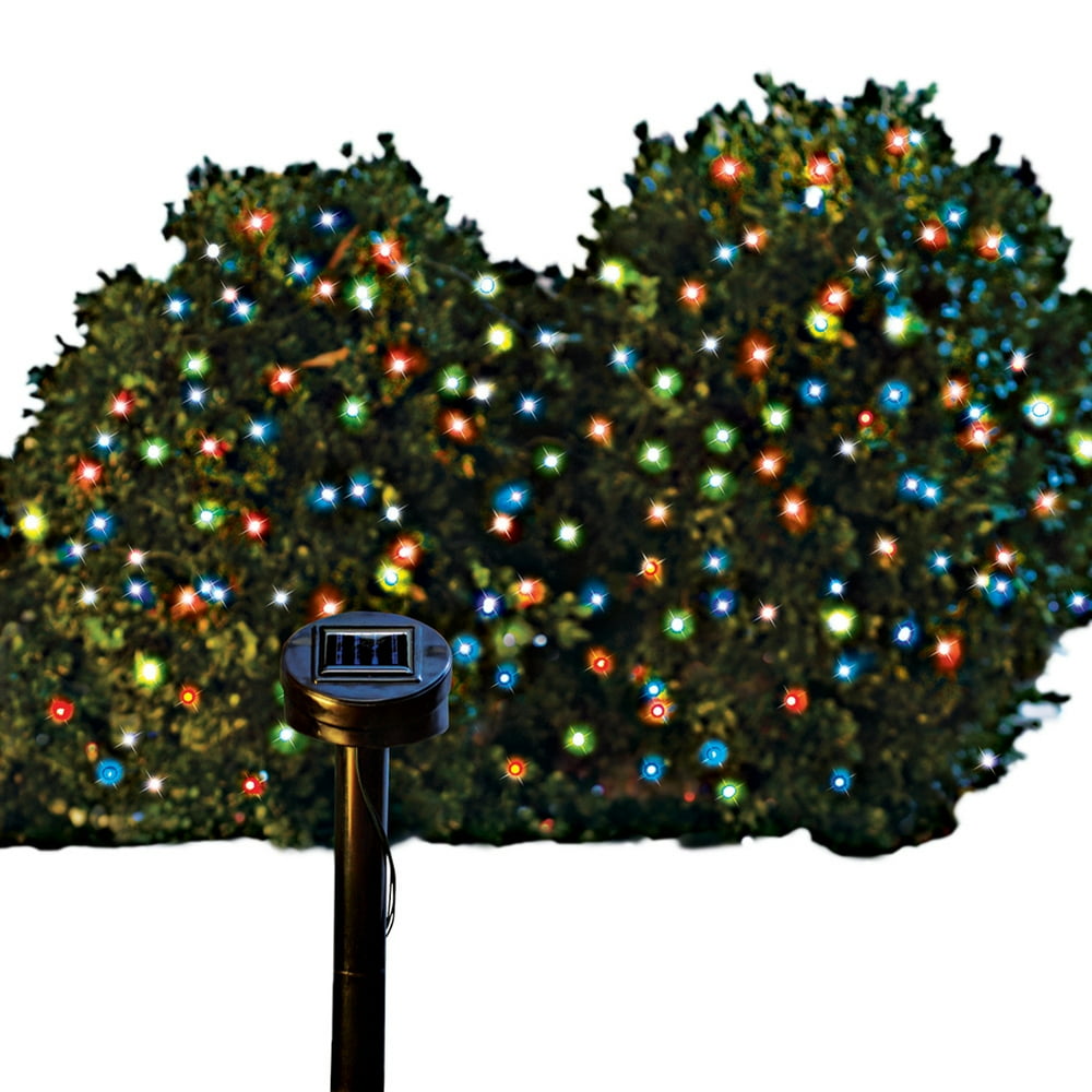 Festive Outdoor String Lights, Solar Powered, 60 Lights, Multi Color