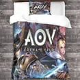 thumbnail image 3 of Arena Of Valor 3d Bedding Set, 2 Pcs Aov Bedding Set Microfiber Duvet Cover Pillowcases With Zipper Closure For Single Or Double Bed Single, 3 of 5