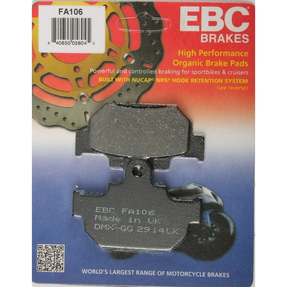 EBC Organic Brake Pad Organic - Front Brake# FA106 OEM# 59100-26820 #007023