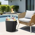 thumbnail image 6 of Portable Ice Bucket Cooler Table - Lift-Top Drink Cooler Bar for Outdoor Parties, 18-Can Capacity, Food-Grade Materials & Insulated Design (Black) - Ideal for Beach, Patio & Picnic Use, 6 of 8