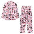 thumbnail image 5 of SCRAWLGOD Cute Panda Women Pajamas Long Sleeve 2 Piece Button Down Pj for Women Fall Size XS V Neck Ladies Jogger Pjs Set Lightweight Womens Pajama Lounge, 5 of 7