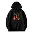 thumbnail image 1 of Chandail à Capuchon à Manches Longues pour Femmes avec Poches - Design Festif'Noël avec Mes Gnomes'Imprimé, 1 of 7