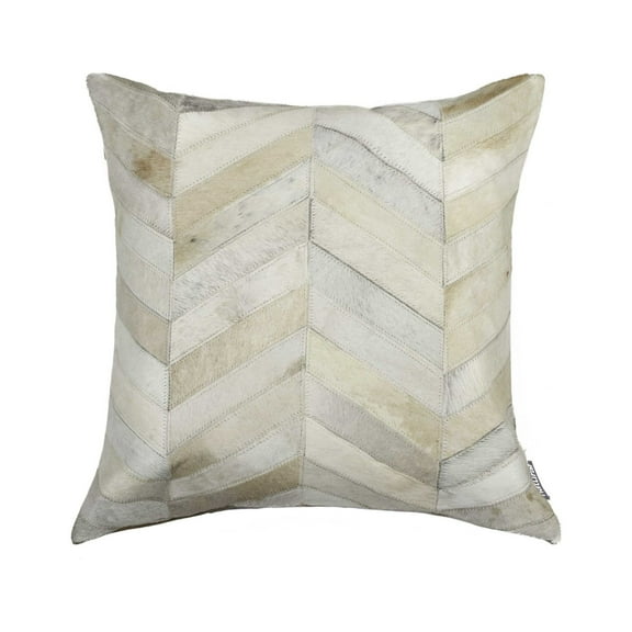 18" x 18" x 5" Enchanting Natural Torino Kobe Cowhide  Pillow