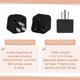thumbnail image 4 of Adaptador universal, paquete de 2, adaptador de viaje negro, adaptador de enchufe de Reino Unido a EE. UU., adaptador de enchufe universal, adaptador de viaje universal, adaptador de enchufe europeo a, 4 of 4