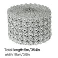 thumbnail image 2 of Sparkling Flower Mesh Ribbon Plastic Rhinestone Wrap Roll Clothes Jewelry Belt Trim, 2 of 10