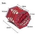 thumbnail image 4 of Concertina Concertina Accordion 20-Button 40-Reed Anglo Style with Carrying Bag, 4 of 7