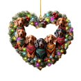 thumbnail image 2 of HmNPlay Custom Dachshund Ornament - Personalized Acrylic Heart Dog Hanger, Christmas Gift for Pet Lover, Unique Memorial Keepsake, Home Tree Decoration, 2 of 8