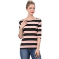 thumbnail image 1 of Dde San Patricio Camisecon mangas de codo pamujer Camisebásiinformal con cuello de barco y corte ajustado Ronegro M, 1 of 6
