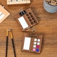 thumbnail image 4 of Caja de madera con pigmento de acuarela de nogal negro hecha a mano para niños, caja de pintura artesanal portátil con cubierta magnética, 4 of 4