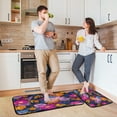 thumbnail image 6 of 2-Piece Kitchen Rugs Set Non-Slip Mats Carpet Floor for Kitchen, Bathroom (19.7"x27.6" & 19.7"x47.2") Vividly Colored Flowers, 6 of 7