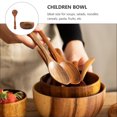 thumbnail image 3 of 1 Set Wooden Remen Bowl Practical Rice Bowl Noodle Bowl Children Bowl Set, 3 of 9