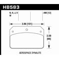thumbnail image 1 of Hawk Performance Brake Pad HB583J.480 DR-97 Series; DR-97 Compound; Set Of 4, 1 of 2
