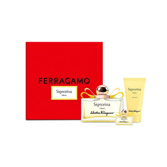 Salvatore Ferragamo Signorina Libera 3.4 EDP  1.7 lotion  travel spray Set NIB