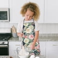thumbnail image 4 of Pioneer Flower Floral Print Pattern Kids Aprons for Girls and Boys,Adjustable Neck Strap Toddler Aprons for Kids Cooking Baking, 4 of 7