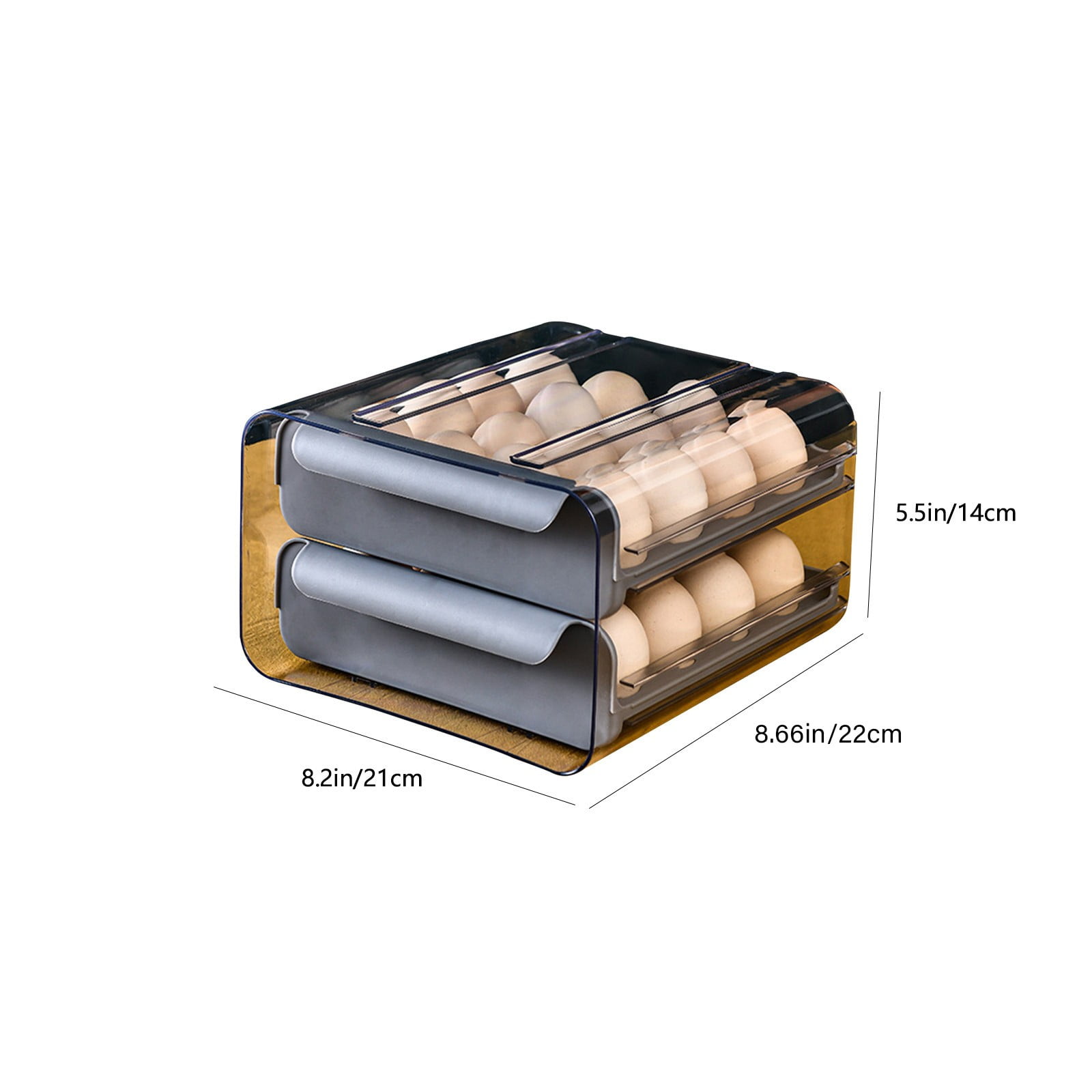 Large Capacity Egg Storage Drawer-Type Eggs Storage Box Eggs Organizer Kitchen Thickened Large-Capacity Eggs Tray Egg Tray