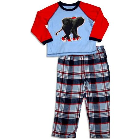 Little Me - Baby Boys and Toddler Boys Long Sleeve Elephant Pajamas - 30 Day Guarantee - FREE