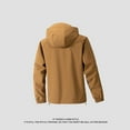 thumbnail image 6 of BXINGOHAI Men's Waterproof Hoodie Jackets Big And Tall Rain Jacket Long Sleeved Coats Outdoor Athletic Jogger Outwear Yellow,XXXXL, 6 of 6