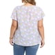 thumbnail image 3 of GRACE & GRANDEUR Blusa Floral de Talla Grande para Mujeres para el Día de la Madre y Pascua, Cuello con Muesca, Bordes de Encaje, Mangas con Volantes, Top Casual de Verano 4X Púrpura Claro, 3 of 6