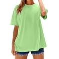 thumbnail image 3 of V-Neck Women's Short Sleeve T-shirt Women'S Loose And Comfortable Oversized Trendy T Shirt Top,Clear Women's Short sleeve T-shirt XXL, 3 of 9