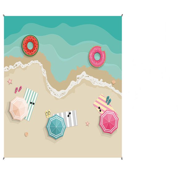 PureCasa Portable Picnic Outdoor Blanket, Foldable Picnic Blankets for Beach Camping Hicking, Lightweight Lawn Park Accessories Nylon Picnic Mats with Carry Pouch, 1PC, 83"x86", A, Rectangle