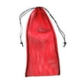 thumbnail image 4 of 19'' x 9'' Durable Drawstring Mesh Bag Storage Pouch Carry Sack for SCUBA Snorkeling Diving Gear Flippers Goggles Swimming Accessories Red, 4 of 6