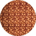 thumbnail image 1 of Ahgly Company Indoor Round Abstract Orange Modern Area Rugs, 7' Round, 1 of 4