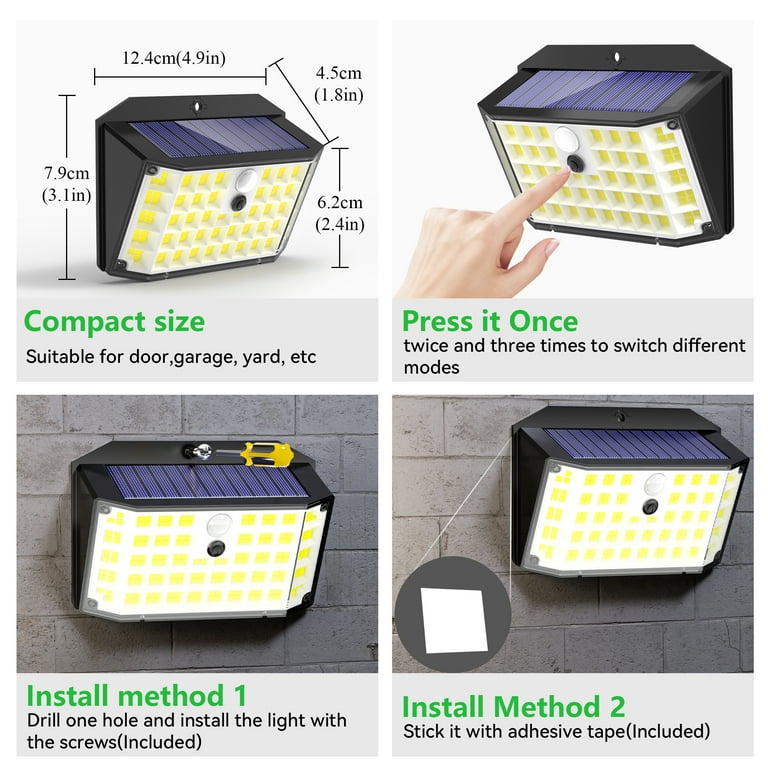 Solar Security Lights Outdoor LED Motion Sensor Lights with Wide Angle Illumination Suitable for Patio, Deck, Yard, Garden, Driveway, etc. Solar Security Lights Outdoor LED Motion Sensor Lights with Wide Angle Illumination Suitable for Patio, Deck, Yard, Garden, Driveway, etc.