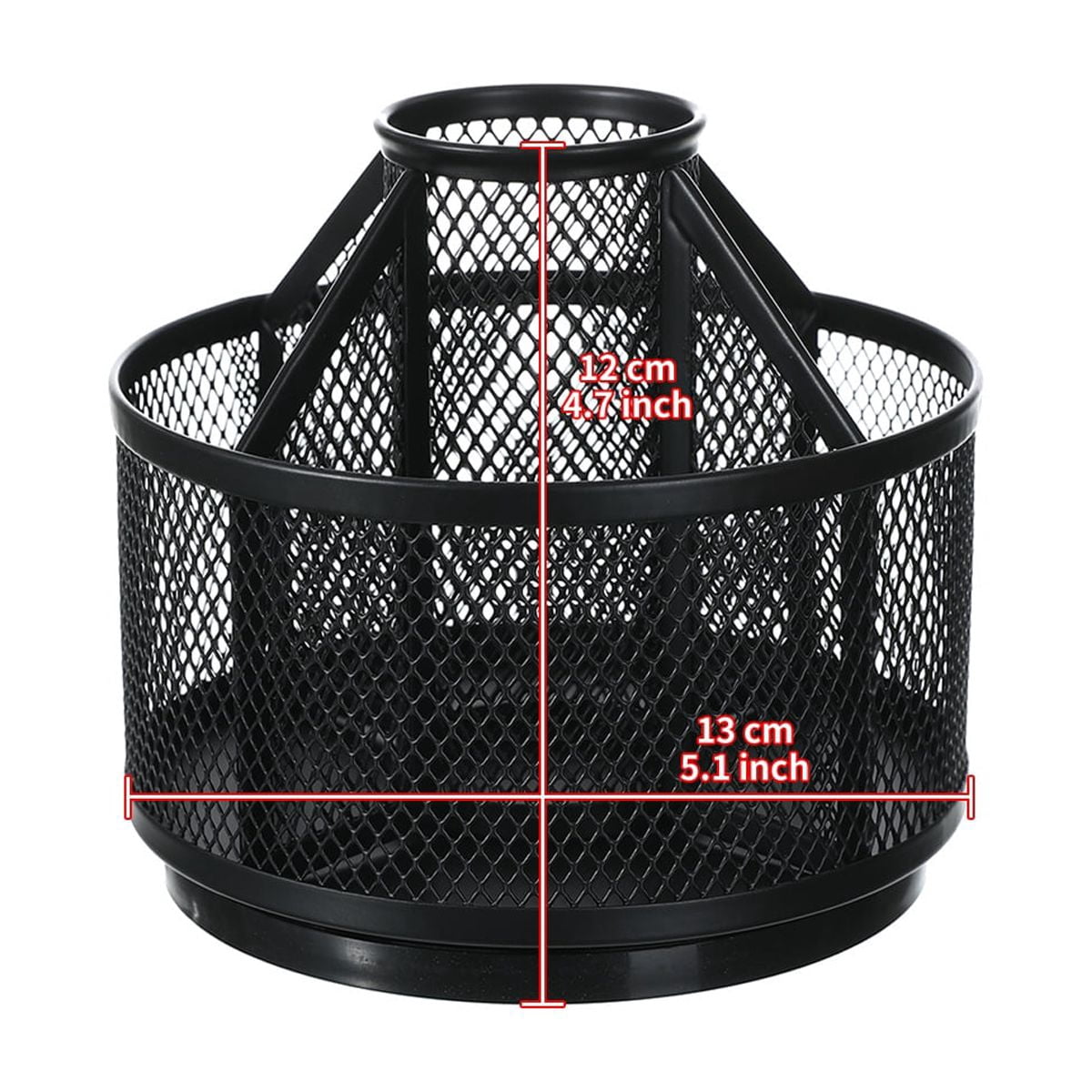Rotating Storage Box Marker Organizer Rotating Crayon Organizer Black Pen Holder Slots Pen Cup Crayon Holder Lead Pencils Desktop