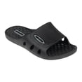 thumbnail image 2 of Shocked Soft Footbed Sport Slipper Slide Sandals, Grey/Black (Boys'), 2 of 7