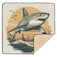 thumbnail image 6 of WOBOGO Great White Shark on The Oceans Illustration Baby Playmats Extra Large Waterproof Rollable Activity Pads for Toddlers 50×50inch, 6 of 7