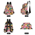 thumbnail image 4 of FORMRS Mini Backpack Purse for Women Travel Daypack Casual Shoulder Bag, Pink Floral Blooms, 4 of 7