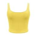 thumbnail image 4 of Women's Square Neck Sleeveless Double-Layer Tank Tops Basic Tight T Shirts, 4 of 4