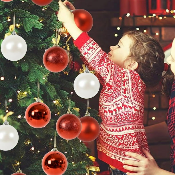 4.7IN 4 Piece Christmas Ball Set Christmas Hanging Decorations