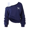 thumbnail image 5 of Curenmufel Girls Sweatshirt Set Off Shoulder Long Sleeve Top Bow Detail Wide Leg Pants Outfit Size 15-16, 5 of 9