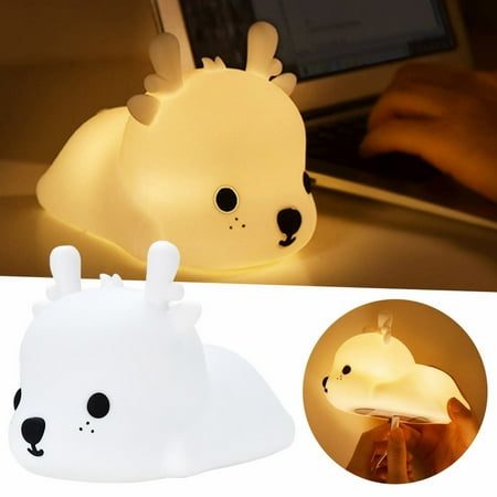 

Clearance Deals Night Lights Deer Usb Charging Silicone Pat Light Baby Feeding Led Sleeping Atmosphere Light Children s Bedroom Bedside Light by Winsopee