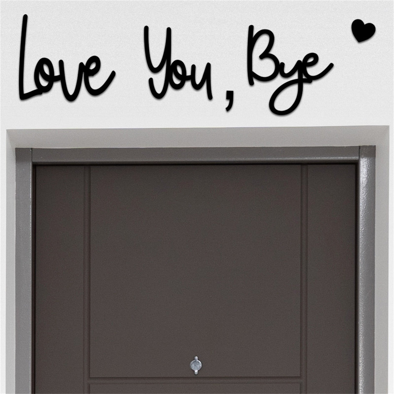 Love You Bye Sign Above Door, Wood Wall Decor, Sign Plaques Set for Home Door Hallway Family Wall Art Hanging Decoration Valentines, Front Door Decoration, Farmhouse Home Accents