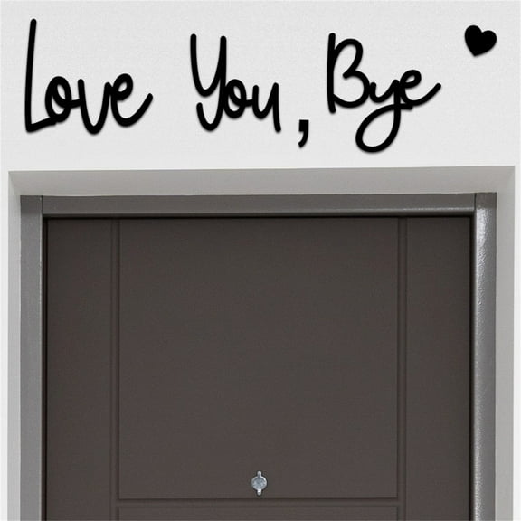 Love You Bye Sign Above Door, Love You Bye Black Wall Decor, Hanging Wood Home Wall Decor, Family Wall Decor with Letters, Entryway Wall Art, Farmhouse Gather Wall Decor Gift for Hallway Living Room